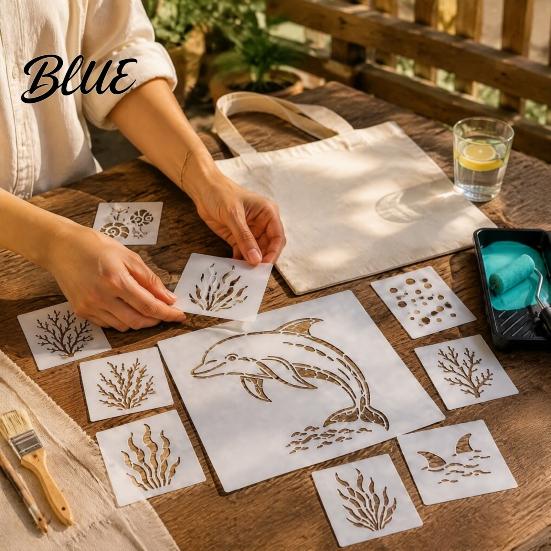 Craft Stencils for Stencil Plastic Sea Animal Stencil Set Wood Ocean Wall Art Octopus Mural