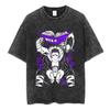 Vintage Washed Anime Hunter X Hunter T Shirts Spider Phantom Troupe Hisoka Chrollo Short Sleeve T-shirt Men Women T-shirt