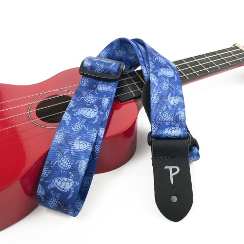 Perri's Ukulele Strap, Hawaiian Pattern (Honu), 1.5 inch, UKLPCP-7093