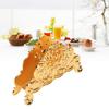 Napkin Holder European   Metal Hollow Flower Pattern Paper Tissue Holder Freestanding Paper Napkin Dispenser