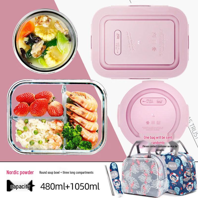 Microwave Safe Glass Divided Bento Box