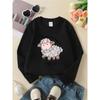 European sizes Kids' round-neck hoodie - Colorful Sheep with Rainbow , Sportswear And Casual Wear, Soft And Comfortable, Easy to Care for