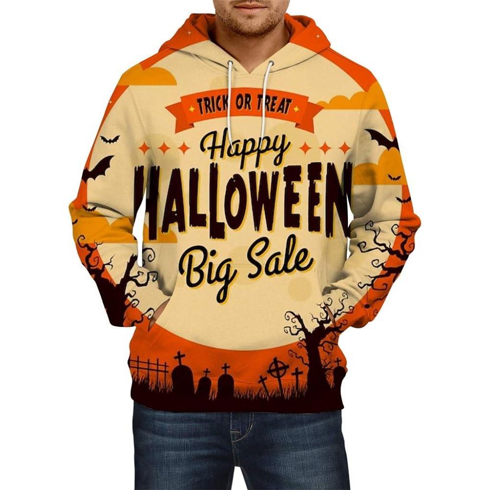 

Halloween Men s Funny Sweatshirt 3D Printed Halloween Simple Fashion Printed Hoodie Harajuku Fashion Hoodie S