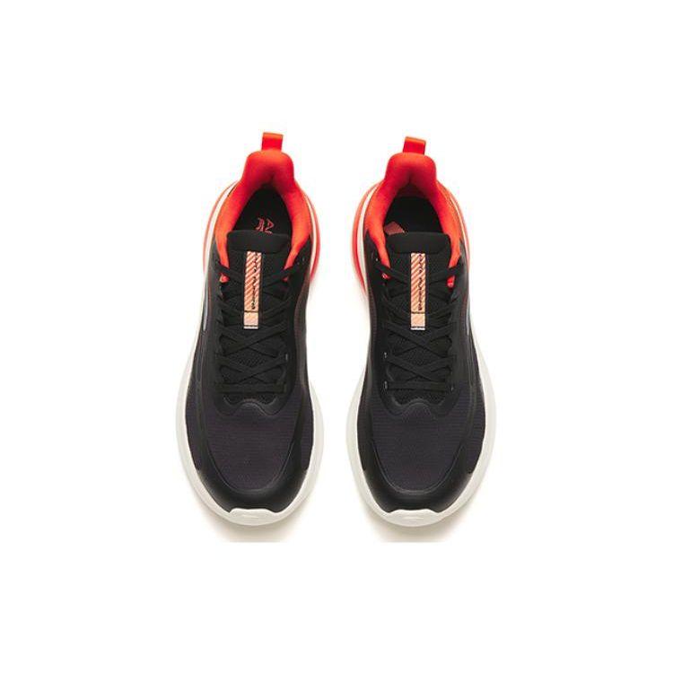 Anta Cloud Path Shock Absorption Non-Slip Wear-Resistant Low-Top Running Shoes Men Sneakers Black Red 112245571-1