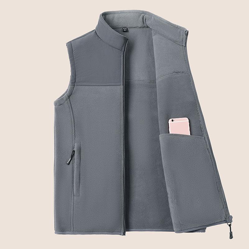 Mens Vests Casual Winter Fleece Warm Waistcoats Fashion Thermal Vests Sleeveless Jackets Windbreaker Vests Clothing