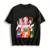 Christmas Theme Bestie Cat Print Top Festival Party Wear Loose Casual Crew Neck T-Shirt Pure Cotton T-shirt