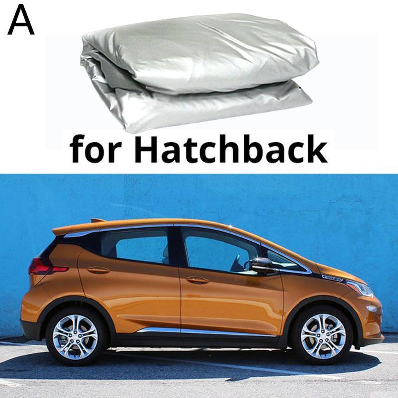 

Universal Half Car Cover Sunshade Cover Outdoor Sun Auto Film Aluminum Hatchback Waterproof For Sedan SUV Reflection Cover