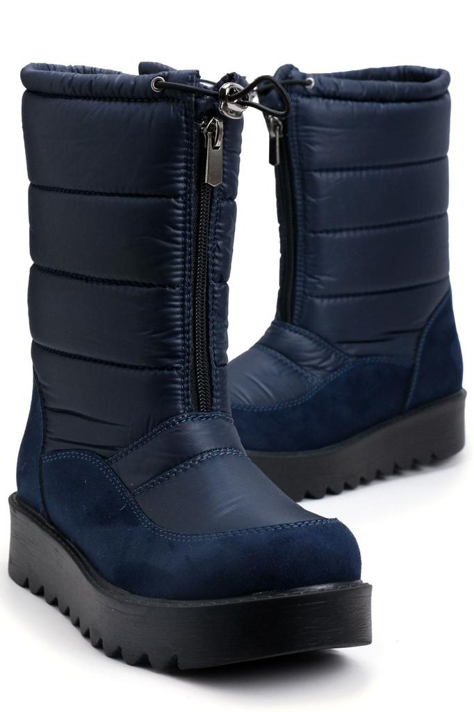 Women Modern Stylish Fashion Boots Boots Faux Leather Black Snow Boots