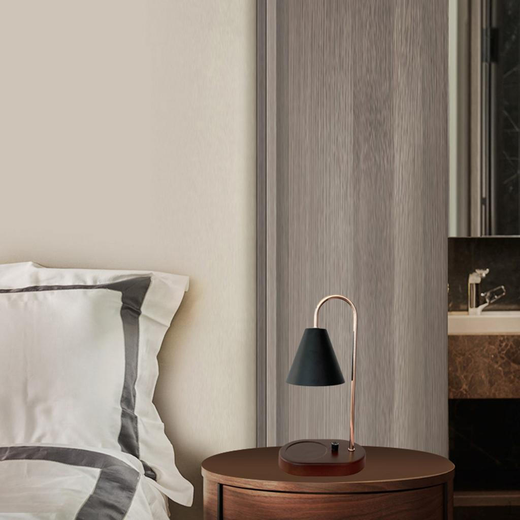 Candle Lamp Warmer Romantic Retro Style Decorative Bedroom Black Walnut Black Walnut