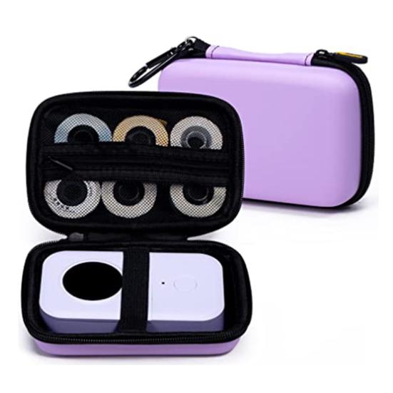 Carrying Case Label Maker Machine Organizer Large Capacity Zipper Closure Shockproof Portable Label Printer Storage Holder