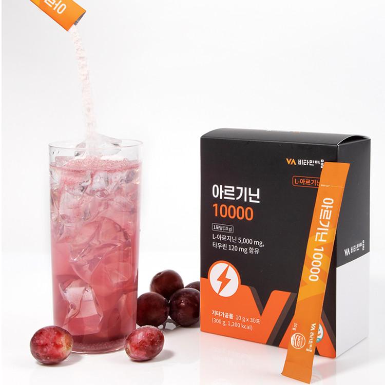 Vitamin Village High-Content Arginine 10000 (L-Arginine, Taurine) 10g 30 Packets, Korean Health Food