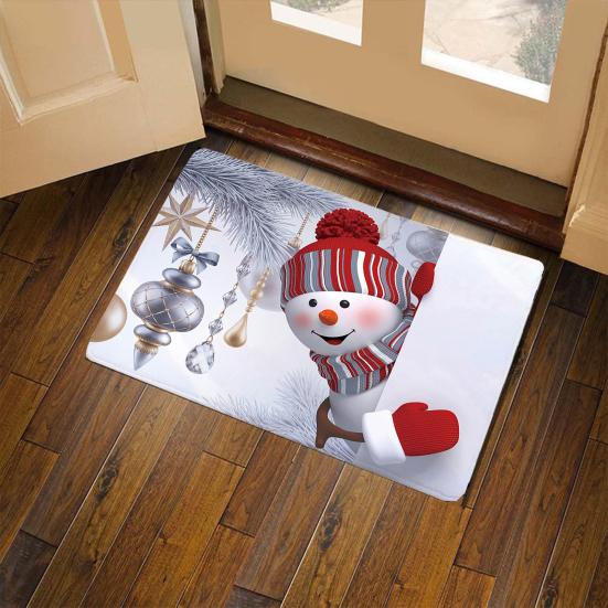 

Пушистый коврик для предотвращения падения без запаха, практичный новогодний рождественский коврик для двери, вечерние декор для офиса E