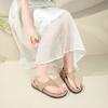 Women's Thick-soled Sandals Toe Clip One Kick Suede Leather Shoes for Women Leisure Beach Retro New Fashion Sandalias De Mujer