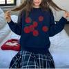 2025 Gentle Tomato New Jacquard Crew Neck Knitted Sweater Autumn and Winter Casual Loose Soft Waxy Top Tide