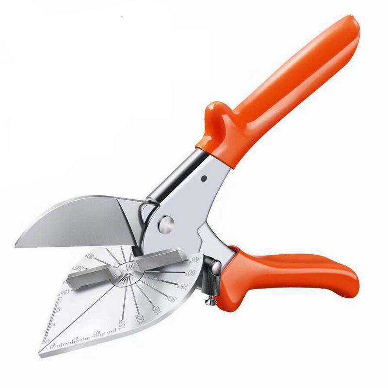 

Multi Angle Bevel Scissors 45 To 135 Degree Adjustable Wire Duct Cutter with Spare Blades and Spanner Tool for PVC Pipe Trimming помаранчевий
