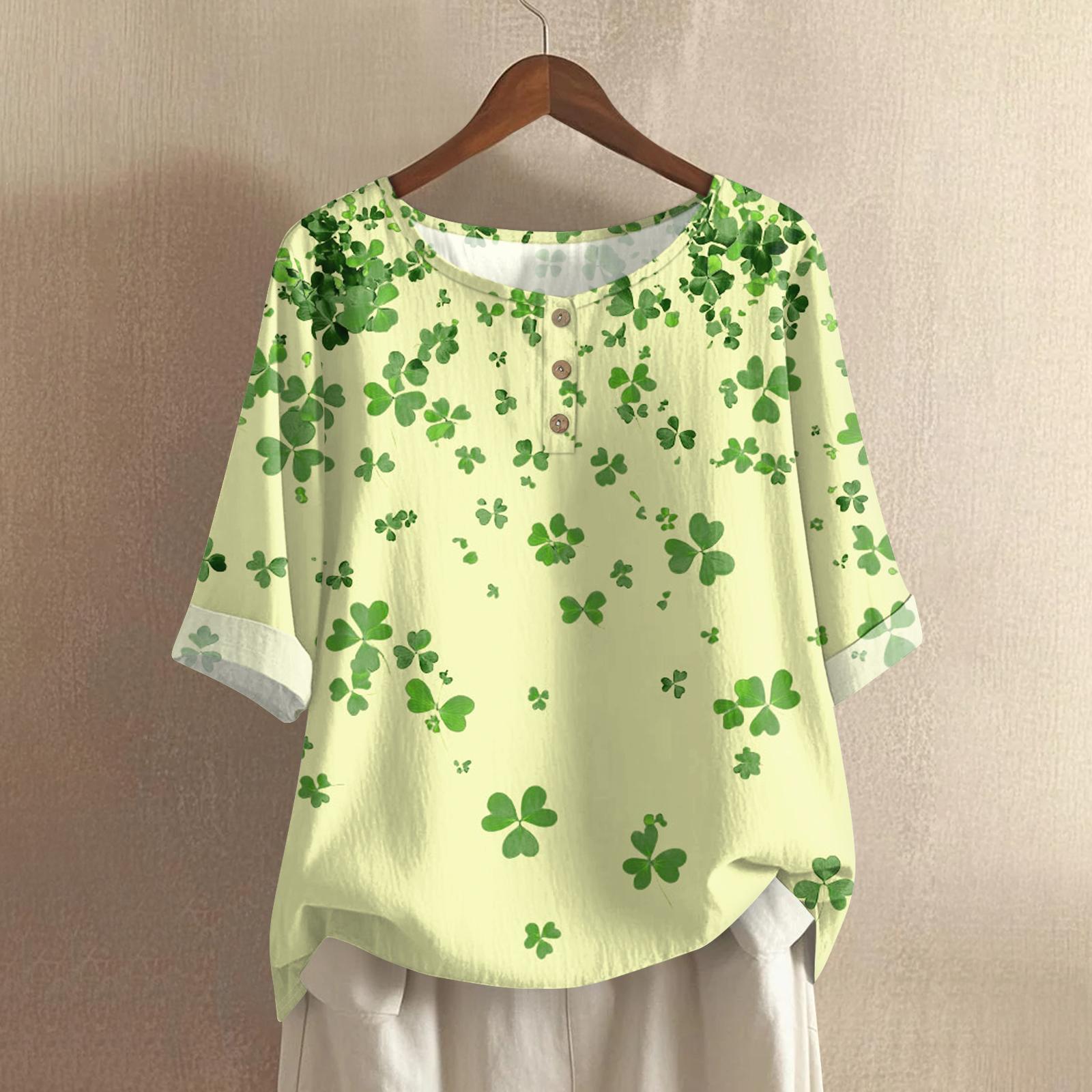 

Women s Fashionable And Casual Shirt Half-sleeve Round Neck Cotton And Linen Blouse Top XXL бежевий