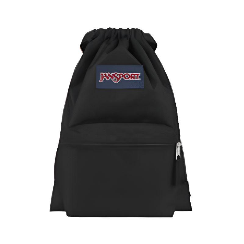 JanSport Draw Sack Drawstring Backpack 14L – Black / Misty Rose