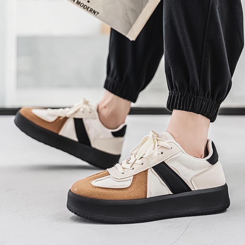 Fashion Street Vintage Sneakers Men Fashion Comfortable Suede Platform Men's Skateboard Shoes Trend Outdoor Casual Sports Shoes For Men