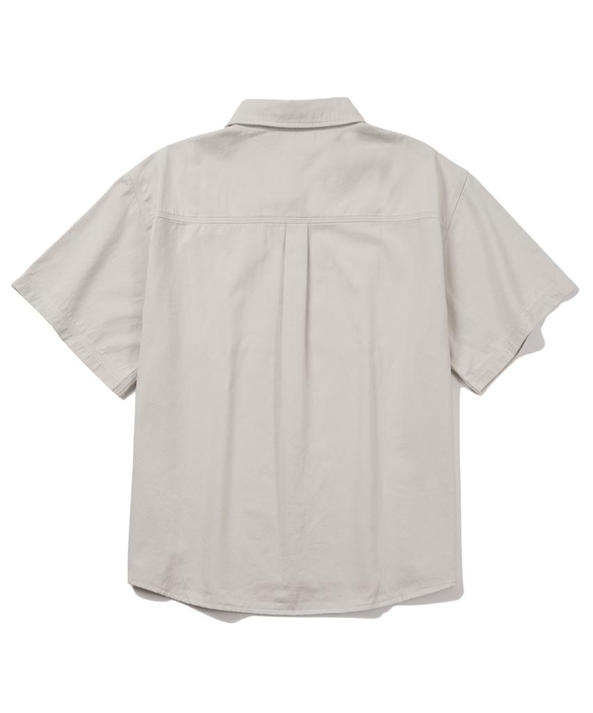 GRAYBLVD Fade Short Sleeve Work Shirt Gkbsh41 (Beige)