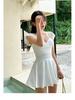 Chic Women's Two-Piece Swimsuit with Back Cross Straps and Tummy Slimming Design