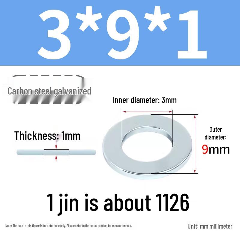 Oversized Thickened Galvanized Iron Flat Washer M2M3456810-M6