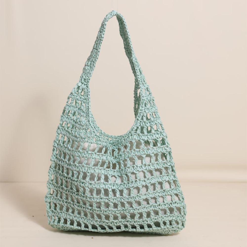 

Large Capacity Weave Tote Bag Fashion Summer Shoulder Bag Casual Beach Handbag Girls озеро синий