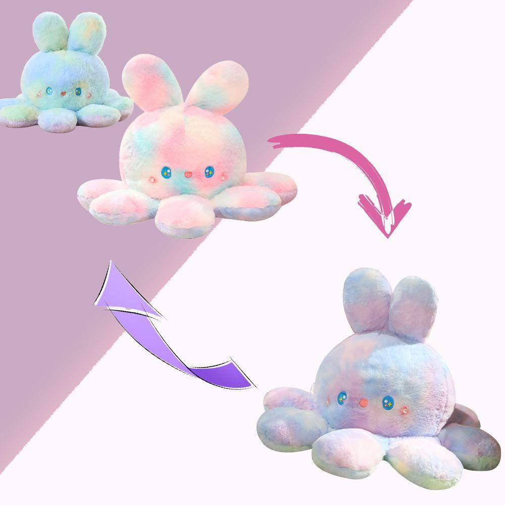 Fun Reversible Octopus Plush Toy Color-changing Kids Birthday Gift