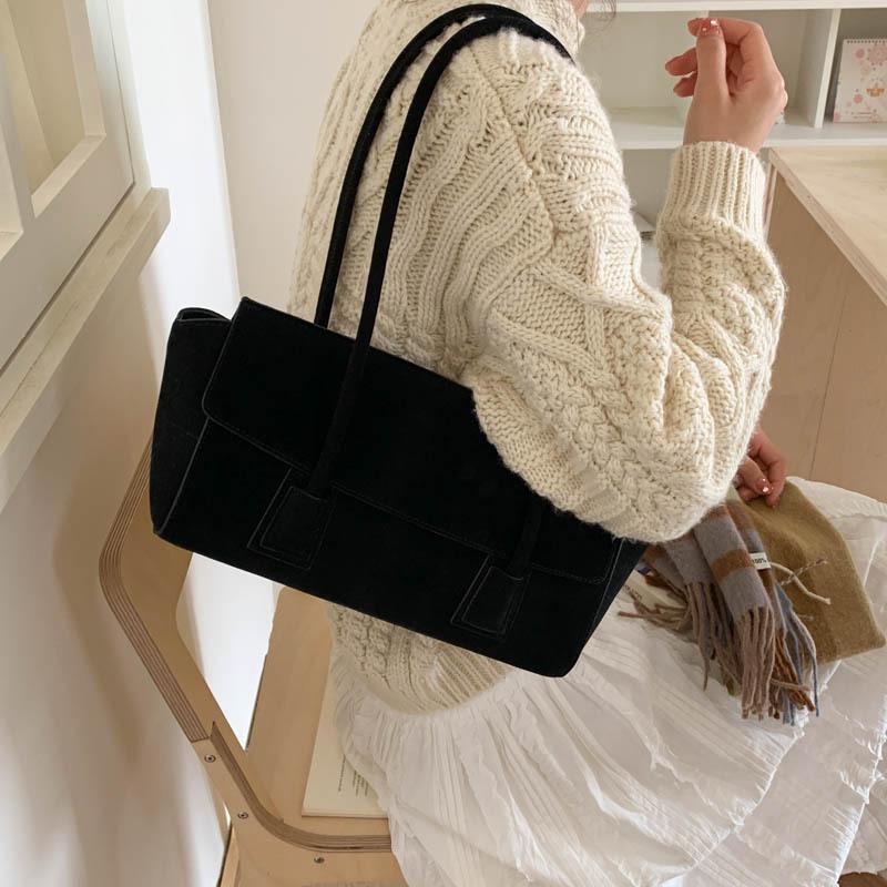 Suede Bag Women's 2025 New Trendy Autumn and Winter Large-capacity Tote Bag Commuter Shoulder Underarm Bag Handbag