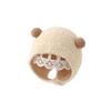 Super cute baby autumn and winter new children's thermal hat cute double ball hat warm ear protector knitted wool hat