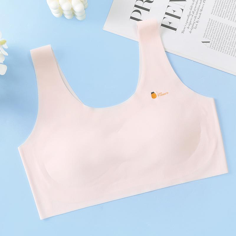 Teen puberty development small vest bra without steel rim splicing comfortable breathable anti-light underwear