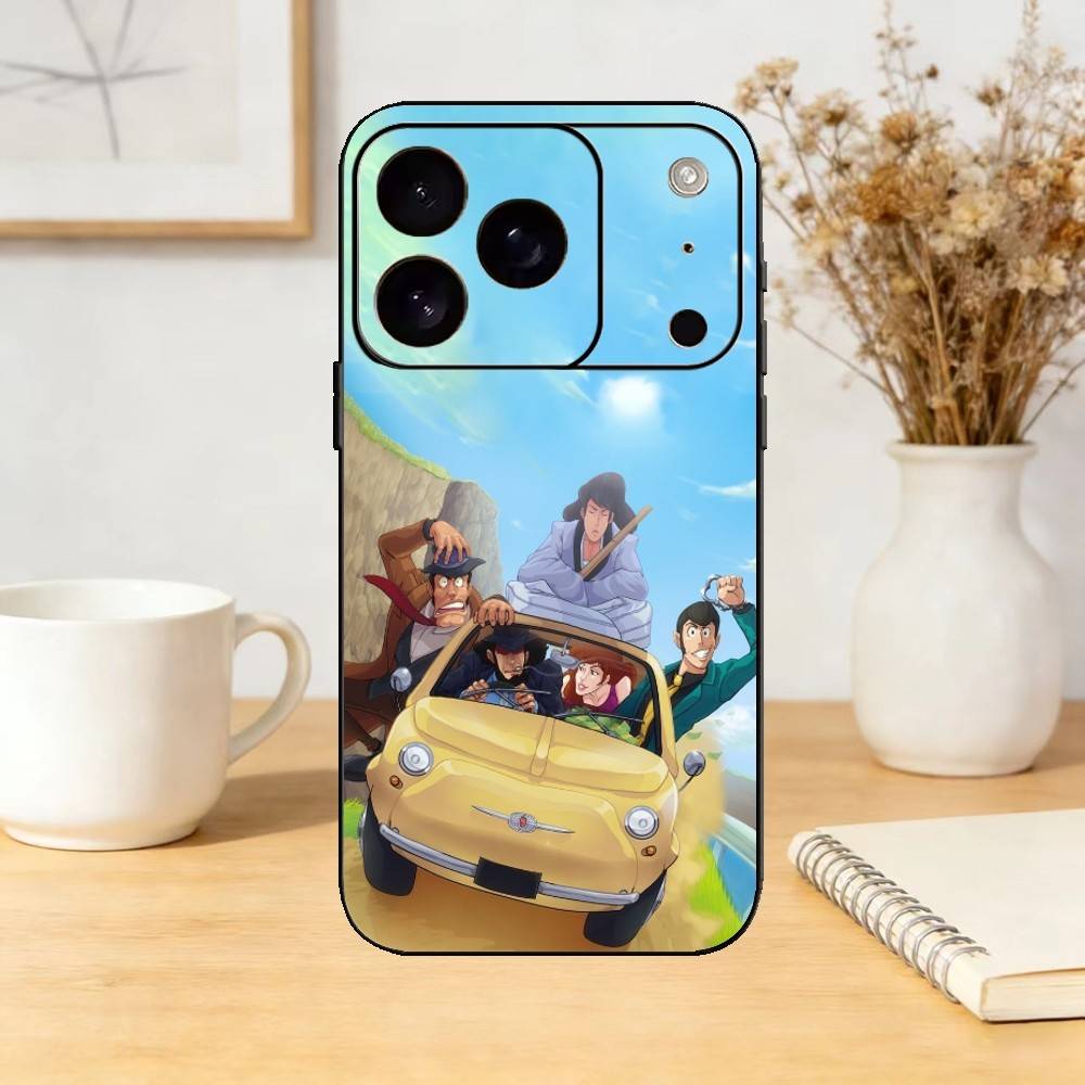 Classic Anime L-Lupin The Third Phone Case Silicone black Soft For IPhone 17,16,15,14,13,12,11,SE,Plus Pro Max