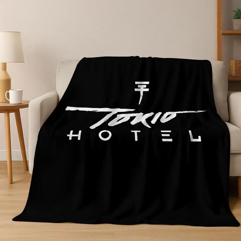 Coperta in Flanella Artistica Tokio Hotel Bill Tom Kaulitz Rock Music, Morbida e Accogliente Coperta da Divano/Letto per Casa Camera da Letto Coperta Regalo