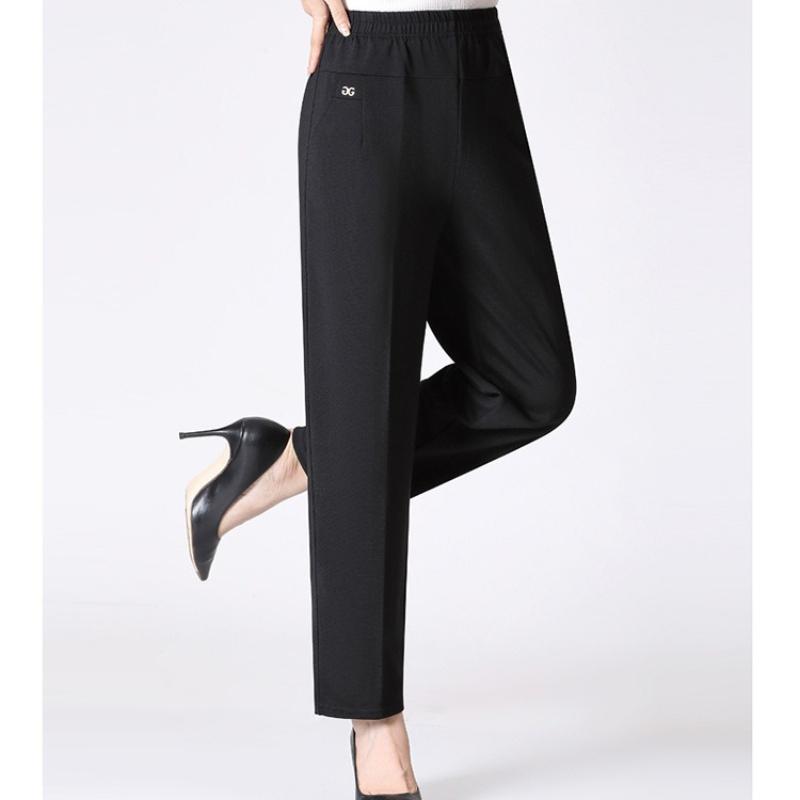 Spring Fashion Pants Brand Elastic Waist Size Women's Plus Size Thin Pants Casual Office Outdoor Pants