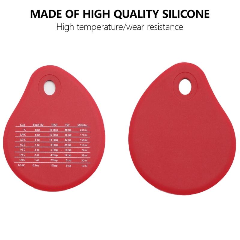 2Pcs Silicone Dough Scraper with Measurement Marks Pizza Cutter Multifunctional Baking Tool for Kneading and Cutting