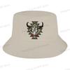 Geometric Bull Skull Unisex Foldable fisherman hat  Men And Women Outdoor sports cap Creative Gift