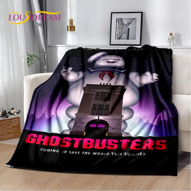 Cartoon G-Ghostbusters Movie Plush Blanket,Flannel Blanket Throw Blanket for Living Room Bedroom Bed Sofa Picnic Leisure Napping