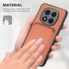 For Xiaomi Redmi Note 14 Pro 5G/Poco X7 5G Case Carbon Fiber Leather Back Cover with Detachable Card Bag