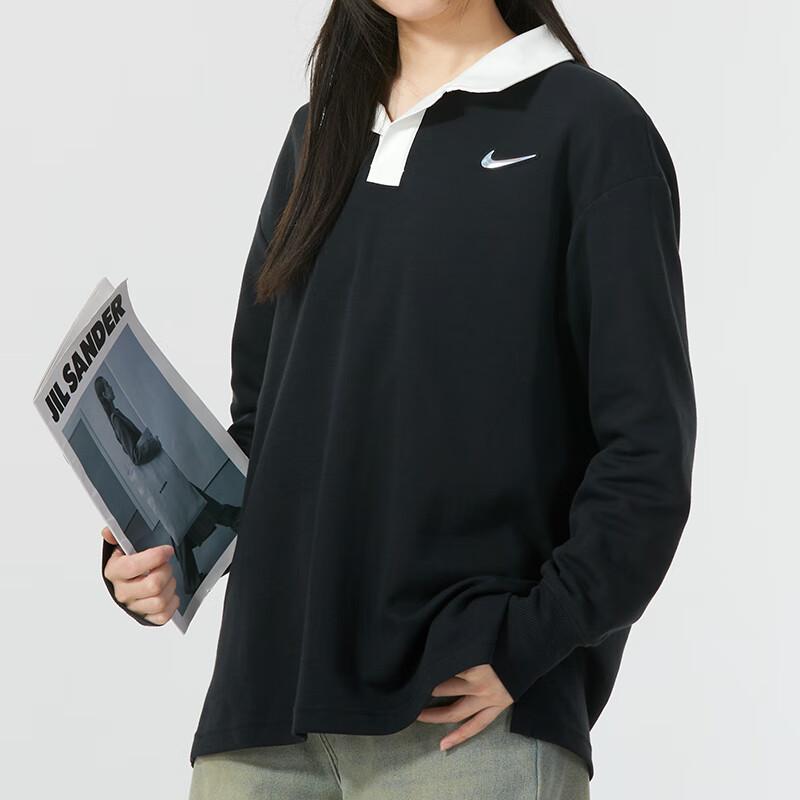 Nike Dragon Leap New Year Series Colorblock Loose Casual Zip Hoodie Women Tops Black FZ6534-010
