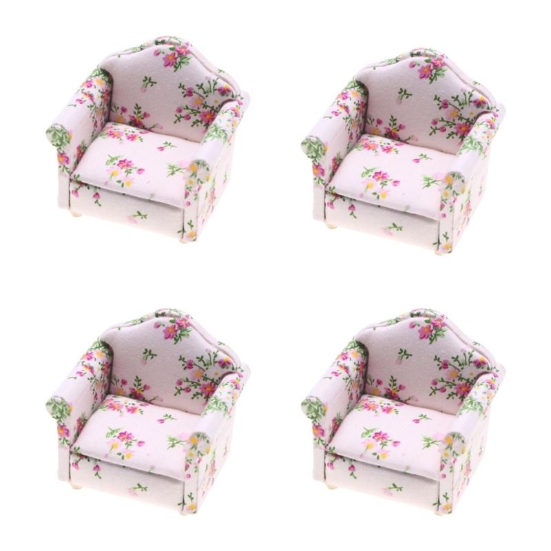 

Dollhouses Floral Plush Miniature Sofa Organizer With Jewelry Box Function For Toyhouse Accessories 1