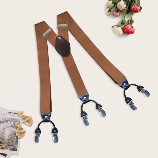 Hosenträger für Herren, verstellbar, mit Schnellverschluss, verschleißfest, rutschfest, mit robusten Clips, Mehrzweck-Hosenträger aus Polyester mit Y-Rücken für Herren