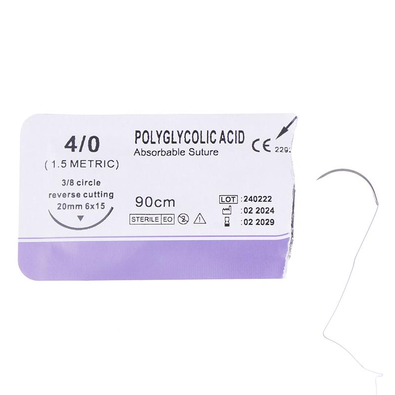 Wchłanialny Nić Szyjna Specyficzna dla Psa Zwierzęcia PGA 90CM Z Igłą 2-0 3-0 4-0 Demonstracje Nauczania Ćwiczenia Użycie