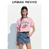 UR2025 Damen Baumwoll-T-Shirt mit lustigem Muster