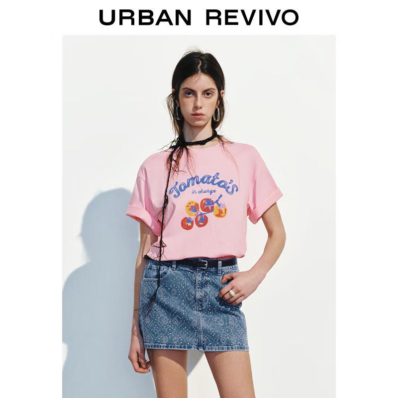 UR 2025 Women s Fun Print Cotton Short-Sleeve T-Shirt L