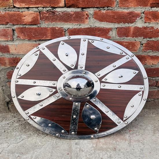60.96 Cm Medieval Wooden Handmade Round Cosplay Shield Viking Shield Wall Art Best Gift