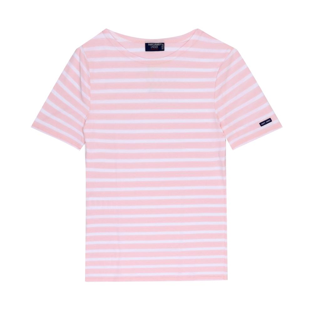 SainT James Unisex T shirT Rose Doux Neige Modern sTripe 9863