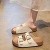 Beautiful thick-bottomed Boken slippers 2025 summer new double-buckle thick-bottomed heightened non-slip and breathable outer wear casual sandals