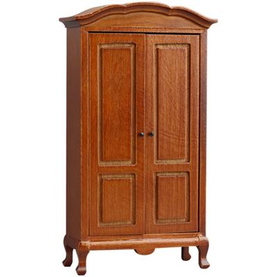 Wood Doll House Closet Handmade Miniature Wardrobe Furniture For 1/12 Scale Model Bedroom Scene Display Decoration
