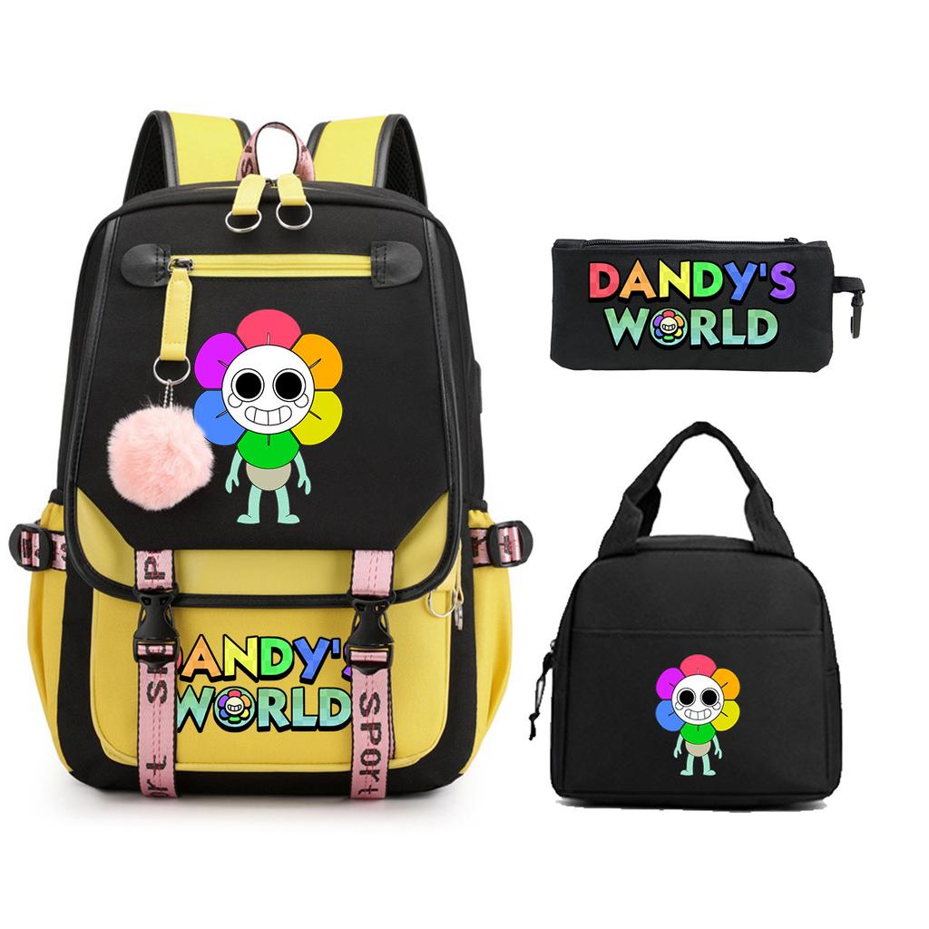Dandy's World Print Fashion Backpack Set Cross-border Trend Campus Male and Female Versatile Student Bag