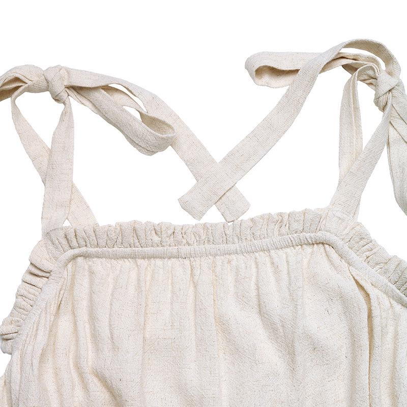 2026 Women's Sleeveless Ruched Waist Jumpsuit: Casual Shorts with Open Back and Suspenders