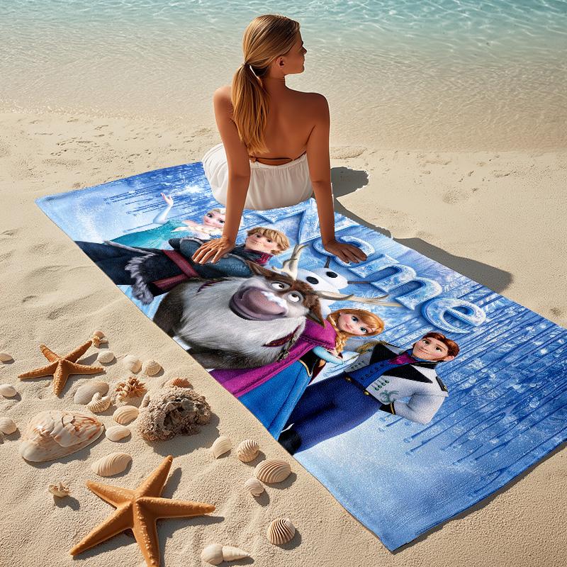 Custom Name Frozen Friends Stylish Printed Beach Towel,a Quick-drying, Absorbent Mat Suitable for the Beach, Pool, Gym, and Travel Fans Gift